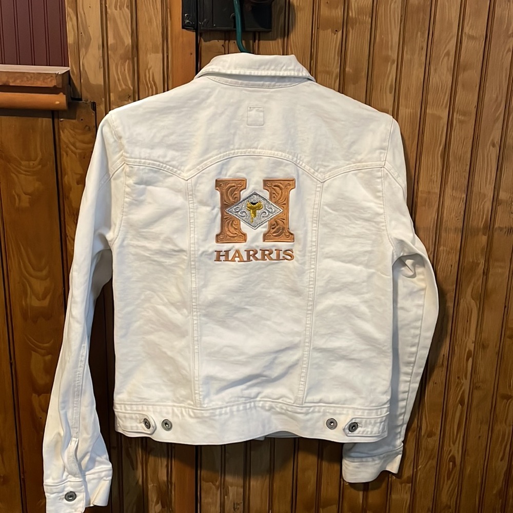 Women’s Harris/Gap white jean jacket - Picture 2 of 9